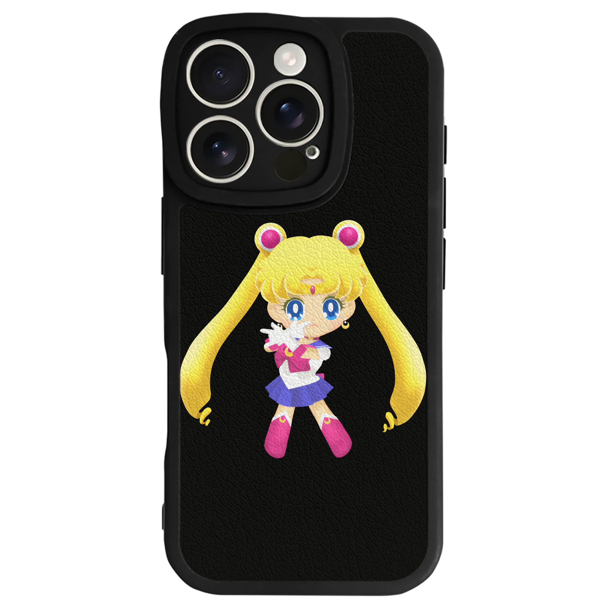 （画像用） 美少女戦士セーラームーン 月野 うさぎ つきの うさぎ Sailor Moon Tsukino Usagi 【iPhone 16シリーズ対応】シリコンスマホケース（レザー調） 材質：シリコン